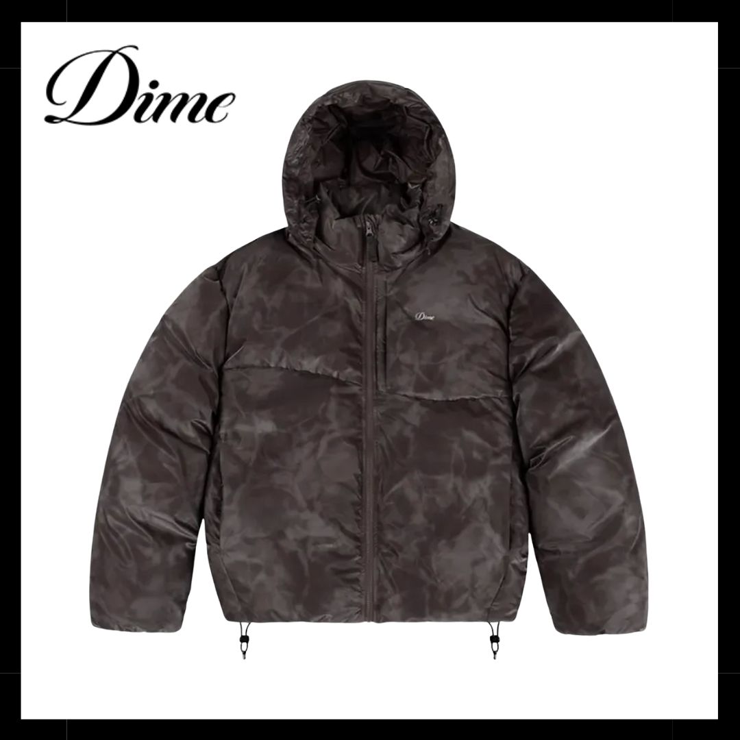 Dime ダウンジャケット　smoke brown Dime ダイム Wavy Puffer / Smoke Brown (中綿ジャケット) - メルカリ