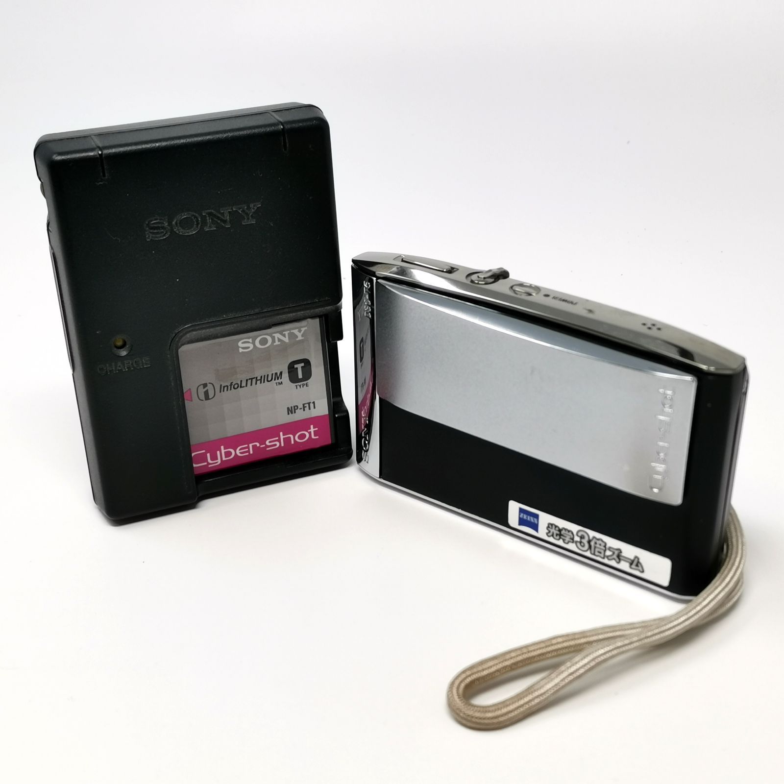 ソニー cyber-shot DSC-T5 動作確認済み ブラック シルバー デジカメ デジタルカメラ 管理番号ARCANKO235