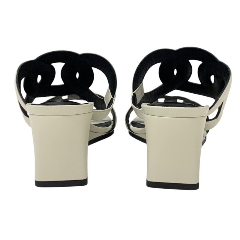 エルメス HERMES フィガリ サンダル 靴 シューズ レザー アイボリー