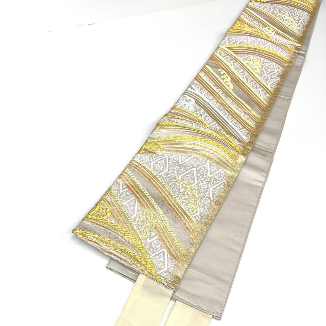 平和屋着物○つけ帯 型染 鳥獣花文 鬼しぼ縮緬 正絹 逸品 未使用