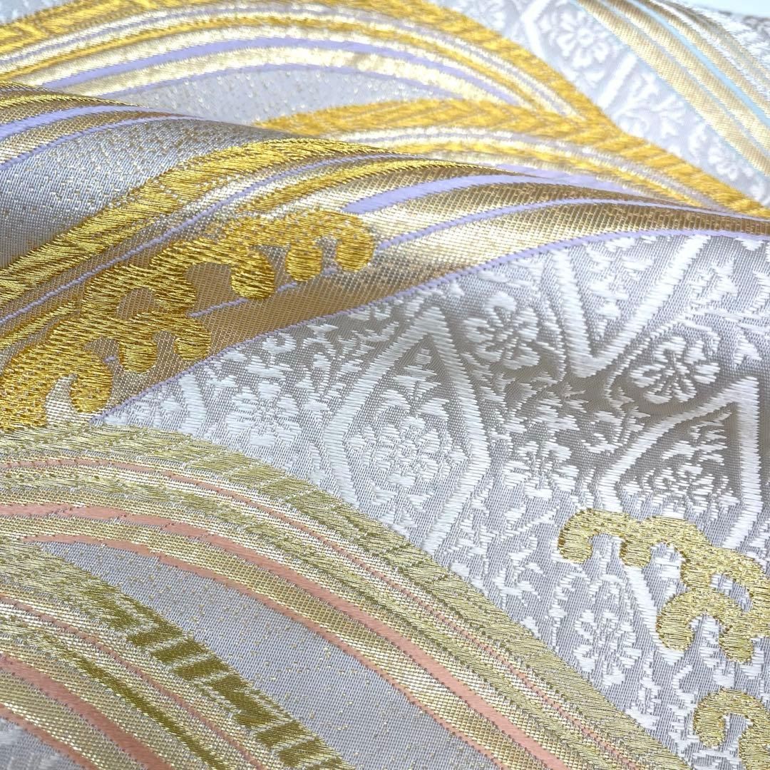 平和屋着物○つけ帯 枝垂れ花 地紙重ね花文 金彩 DAAZ0256ps 恵】897s