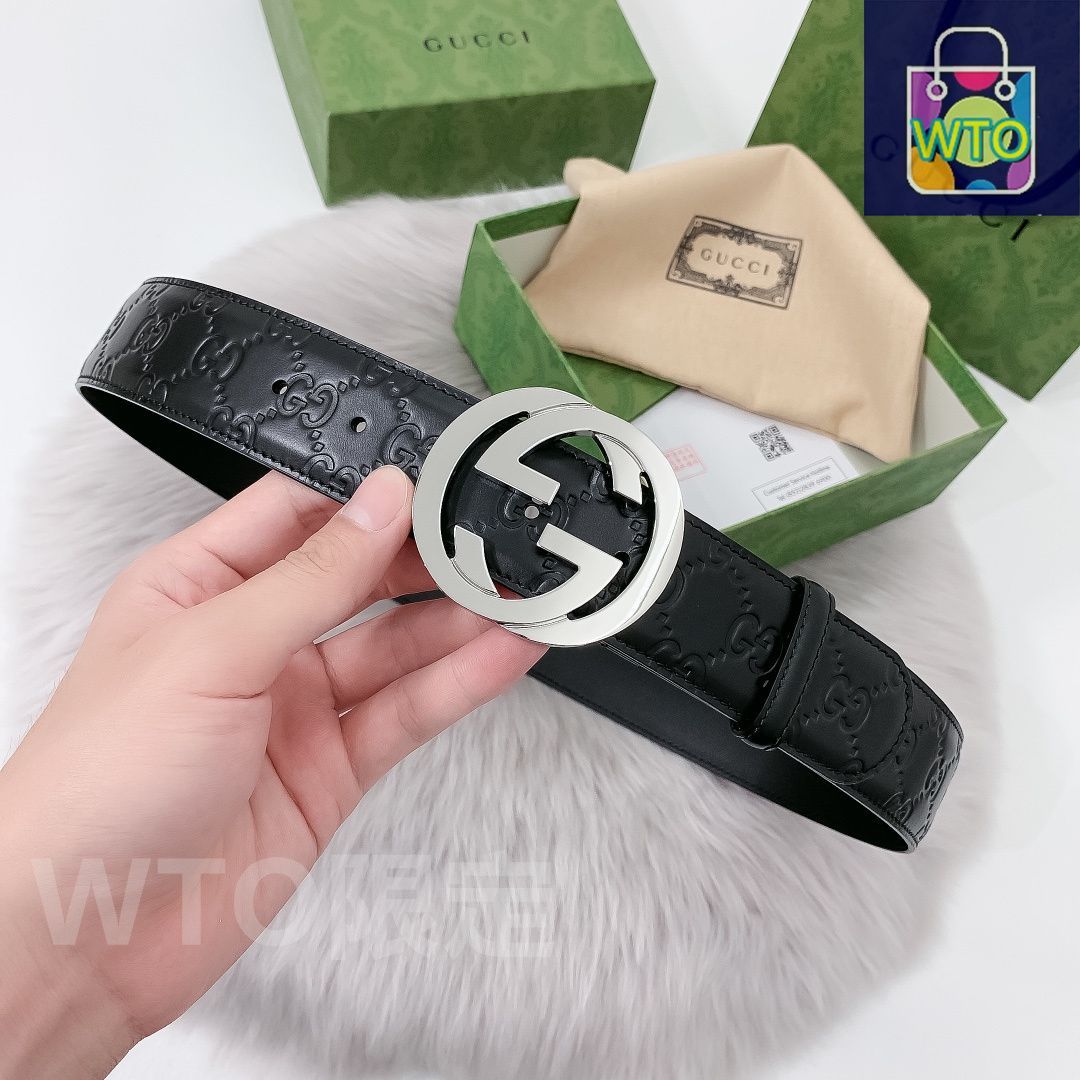 【値下げ可】新品GUCCI ダブルGバックル　スクエアインター　ダブルGバックル GUCCI グッチ ダブルG レザーベルト スクエアバックル メンズ ネイビー