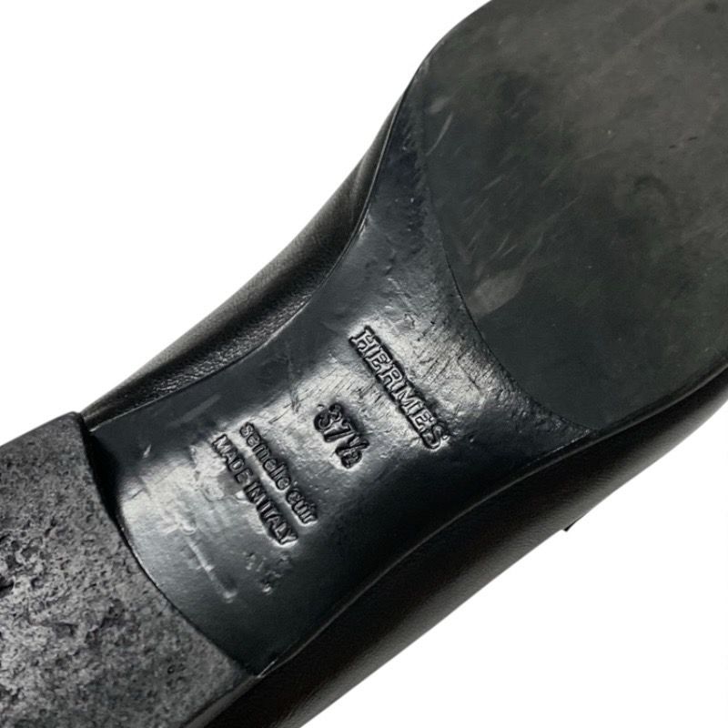 エルメス HERMES パリ ローファー 革靴 靴 シューズ レザー ブラック