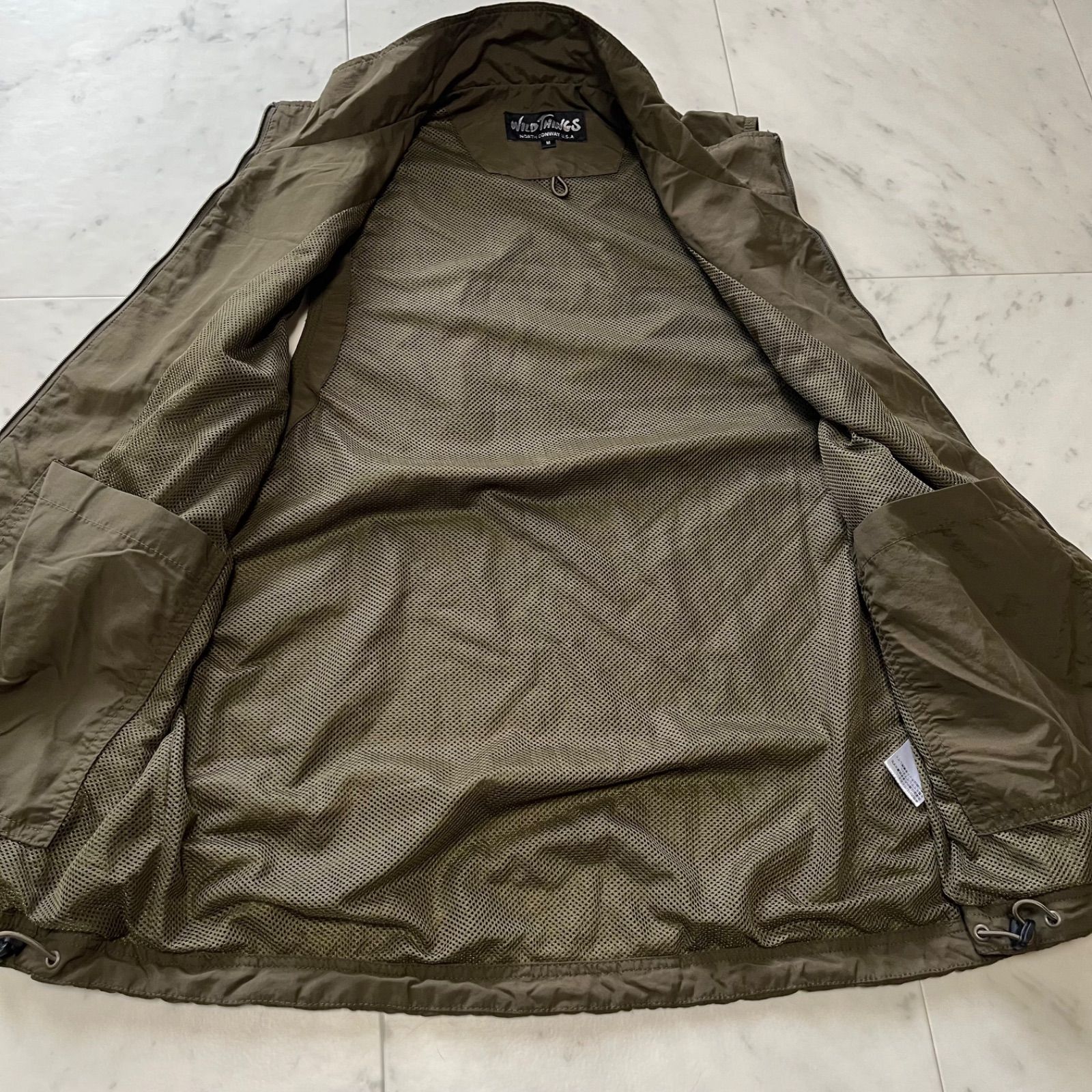 WILD THINGS ワイルドシングス WT24010AD ユーティリティーベスト ナイロンベスト 裏地メッシュ 上着 羽織り ベスト チョッキ メンズ サイズM カーキ ゴーゴー古着マルイ北千住店 41 No.久K885Y