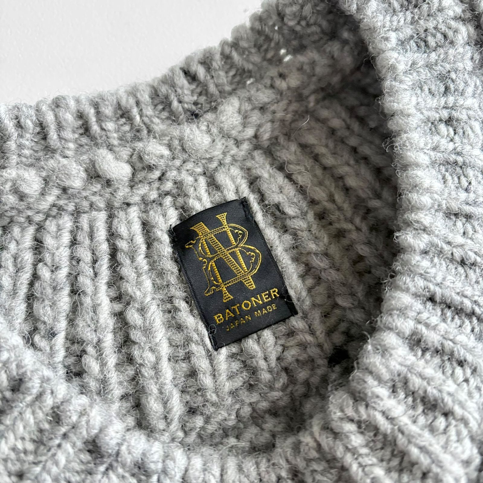美品 / BATONER バトナー / SPREAD ALAN CREW NECK ウール100