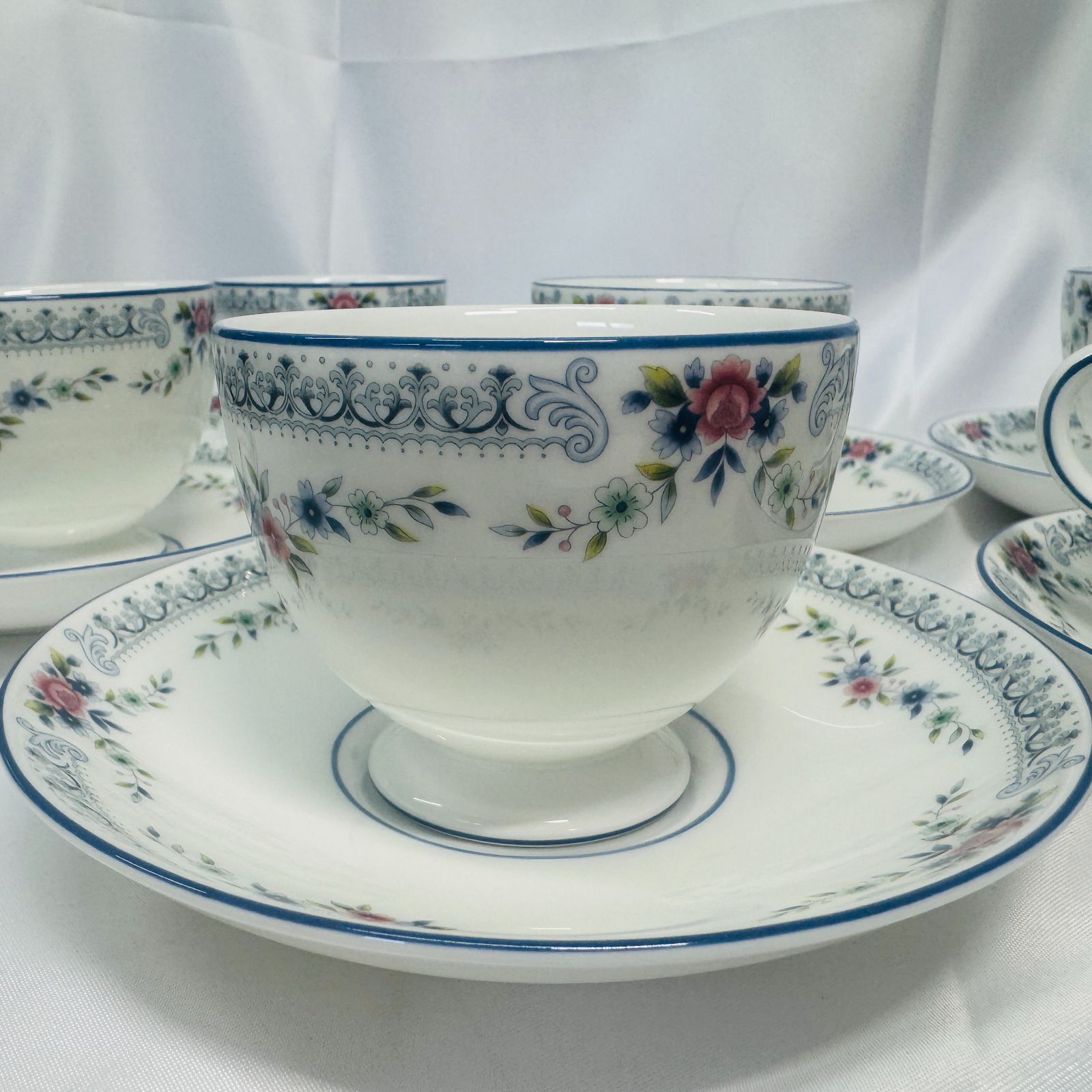 S【ティーセット】WEDGWOOD ウェッジウッド ROSEDALE ローズデール