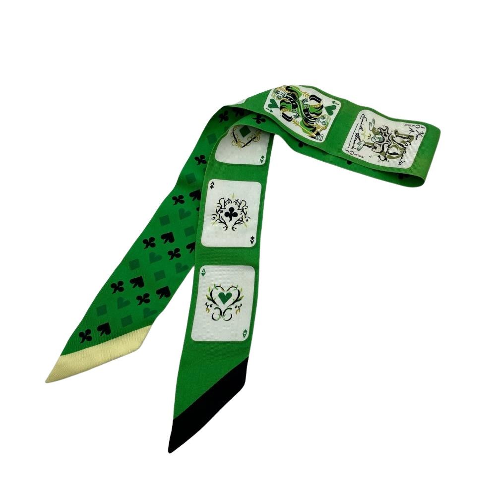 エルメス HERMES ツイリー Jeu de Cartes トランプ スカーフ シルク