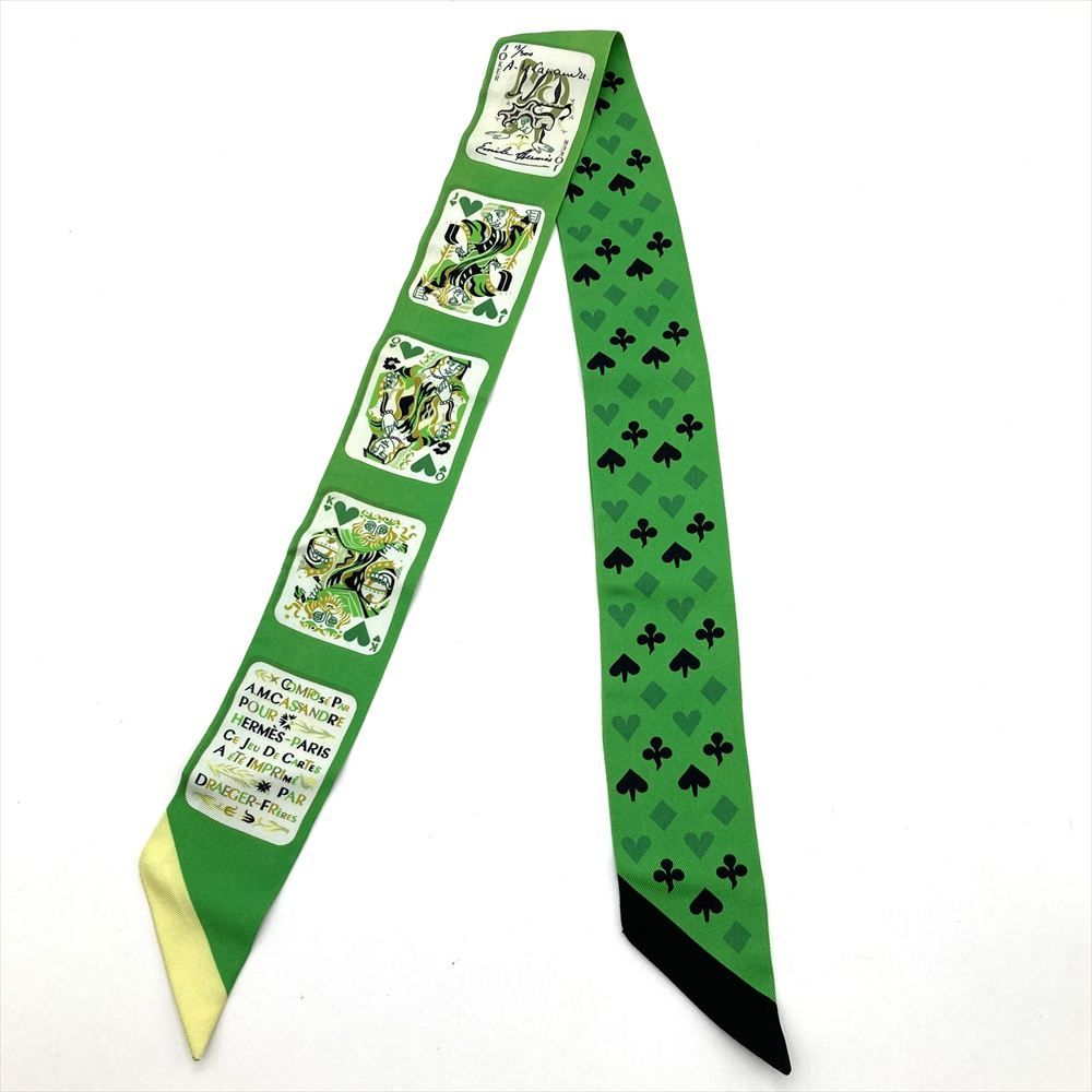 エルメス HERMES ツイリー Jeu de Cartes トランプ スカーフ シルク