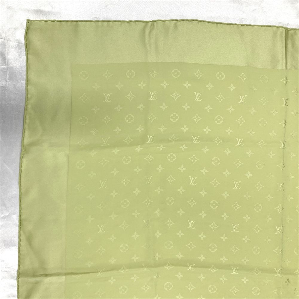 ルイヴィトン LOUIS VUITTON スカーフ シルク ファッション グリーン