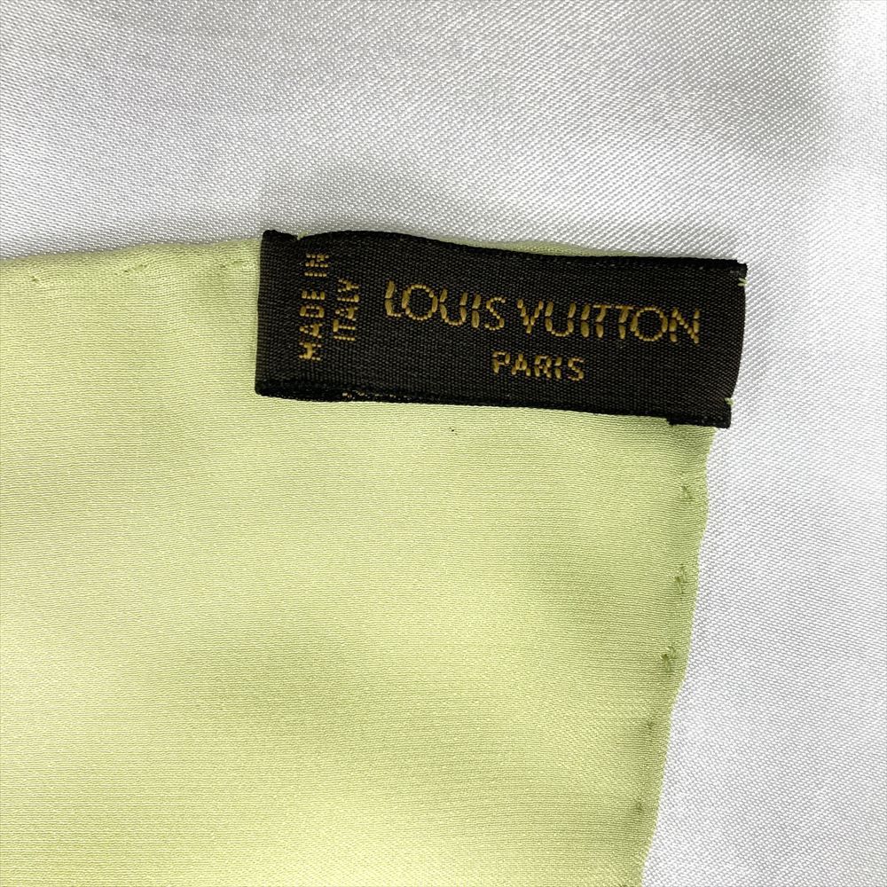ルイヴィトン LOUIS VUITTON スカーフ シルク ファッション グリーン