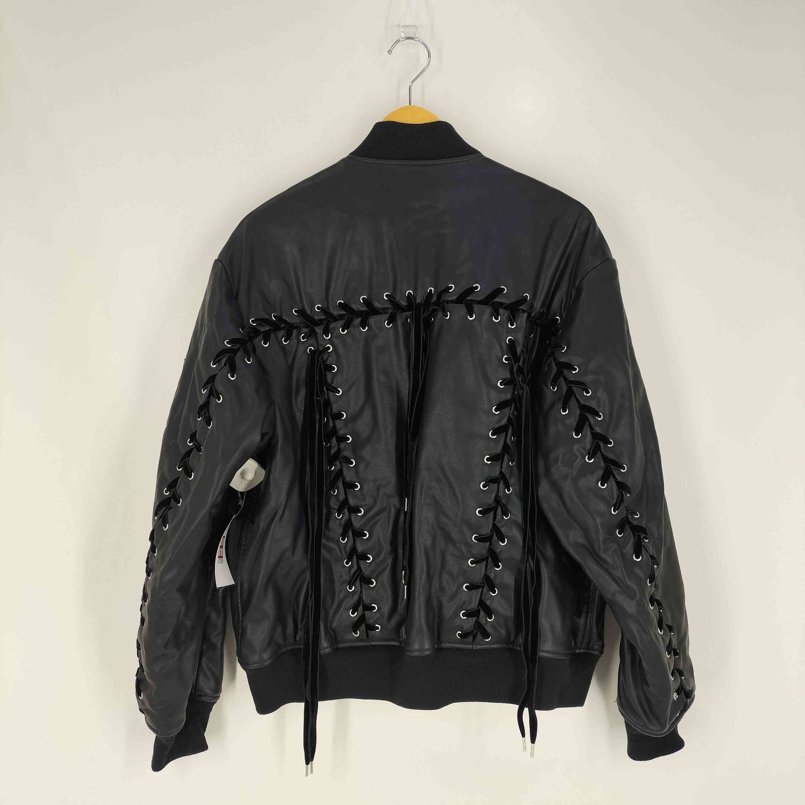 GVGV(ジーブイジーブイ) Fake Leather Lace Up MA-1 Blouson レディース JPN：40 【中古】【ブランド古着バズストア】 ジーブイジーブイ GVGV Fake Leather Lace Up MA-1 Blouson レディース