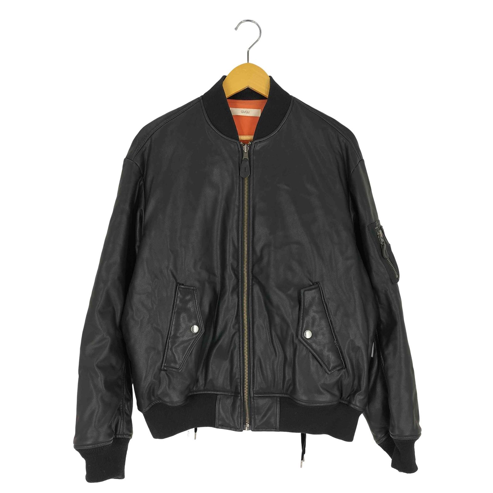 レディース ジーブイジーブイ GVGV Fake Leather Lace Up MA-1 Blouson