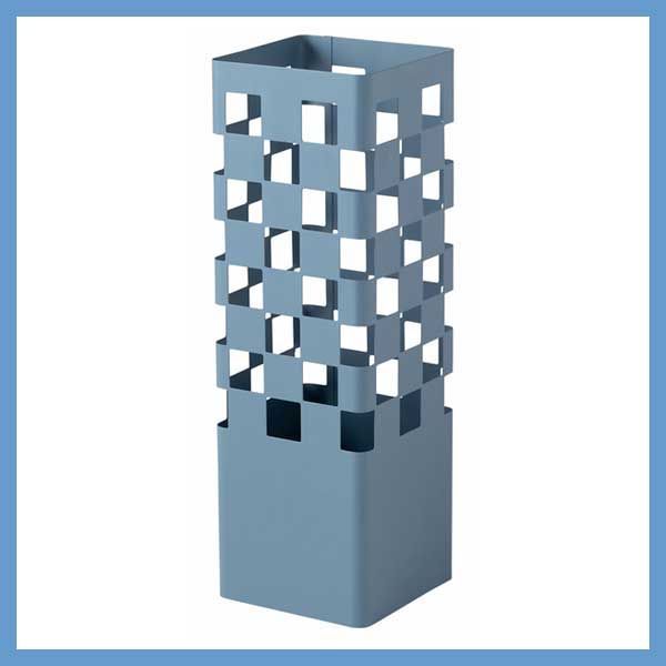 スチール製のスリムなデザイン傘立て（角型）「W16×D16×H49cm」No.