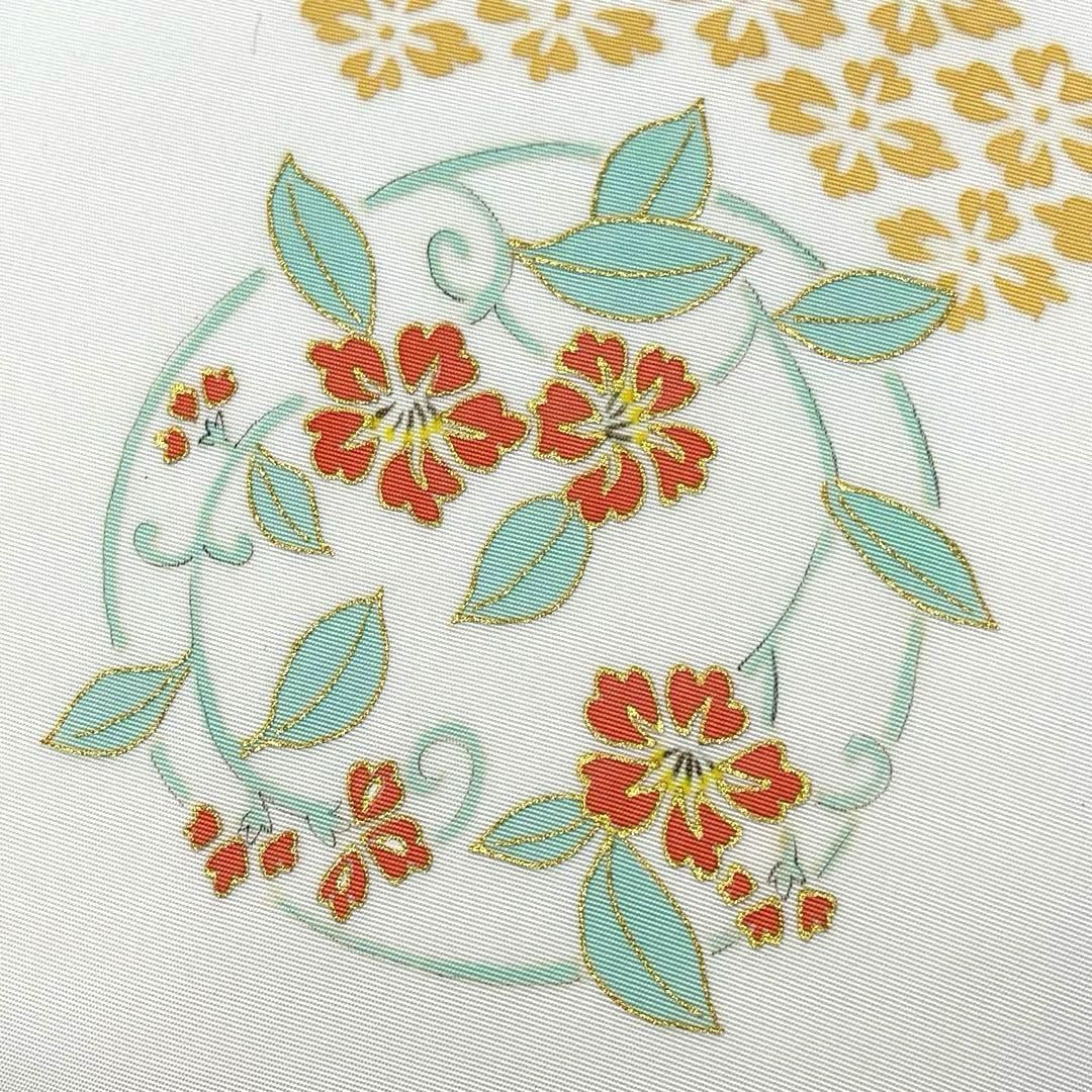 着物と帯 時流】N25906t◇正絹 二部式 作り帯◇金駒刺繍 塩瀬 自由型