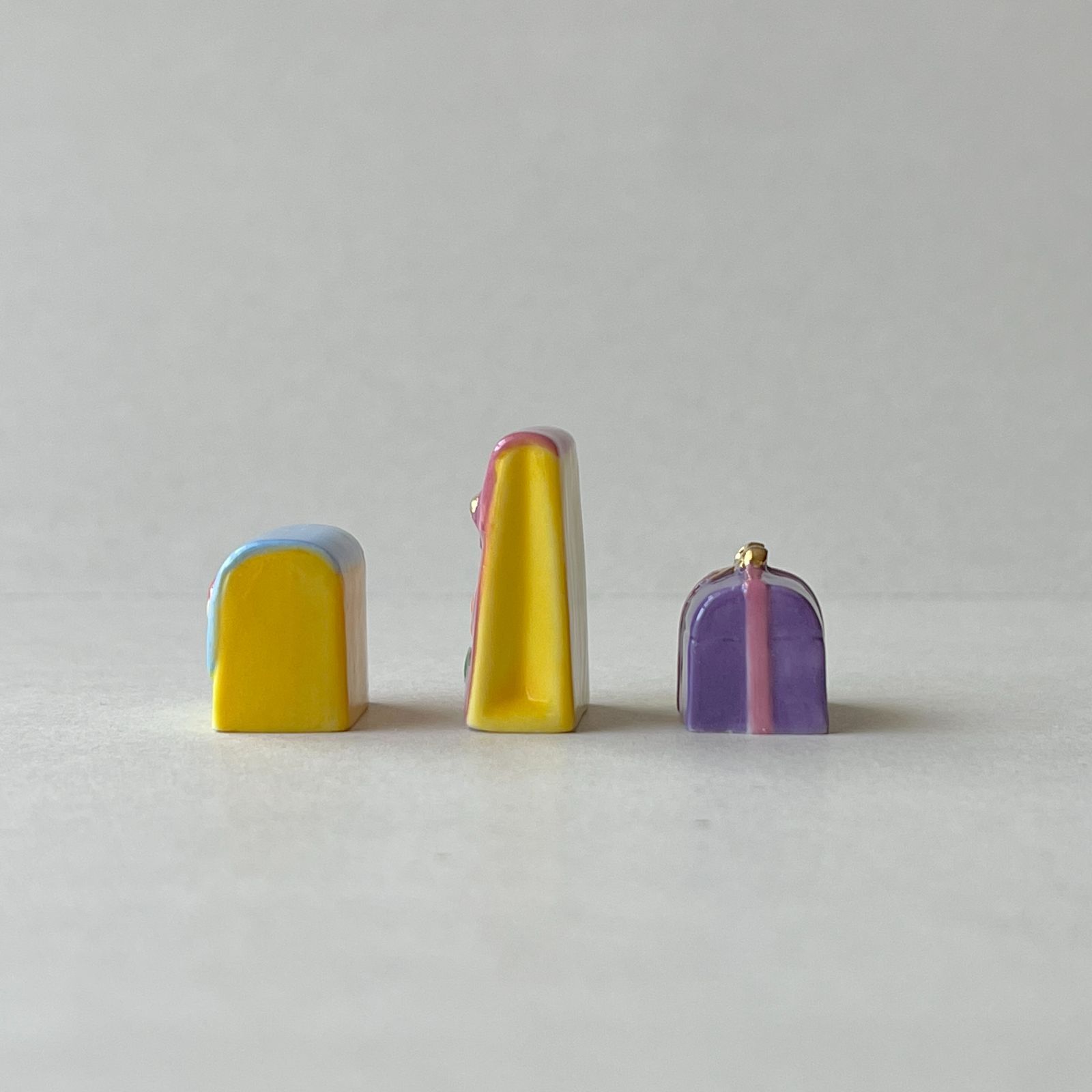 フェーヴ お菓子ボックス 3個 フランス フェーブ ミニチュア陶器