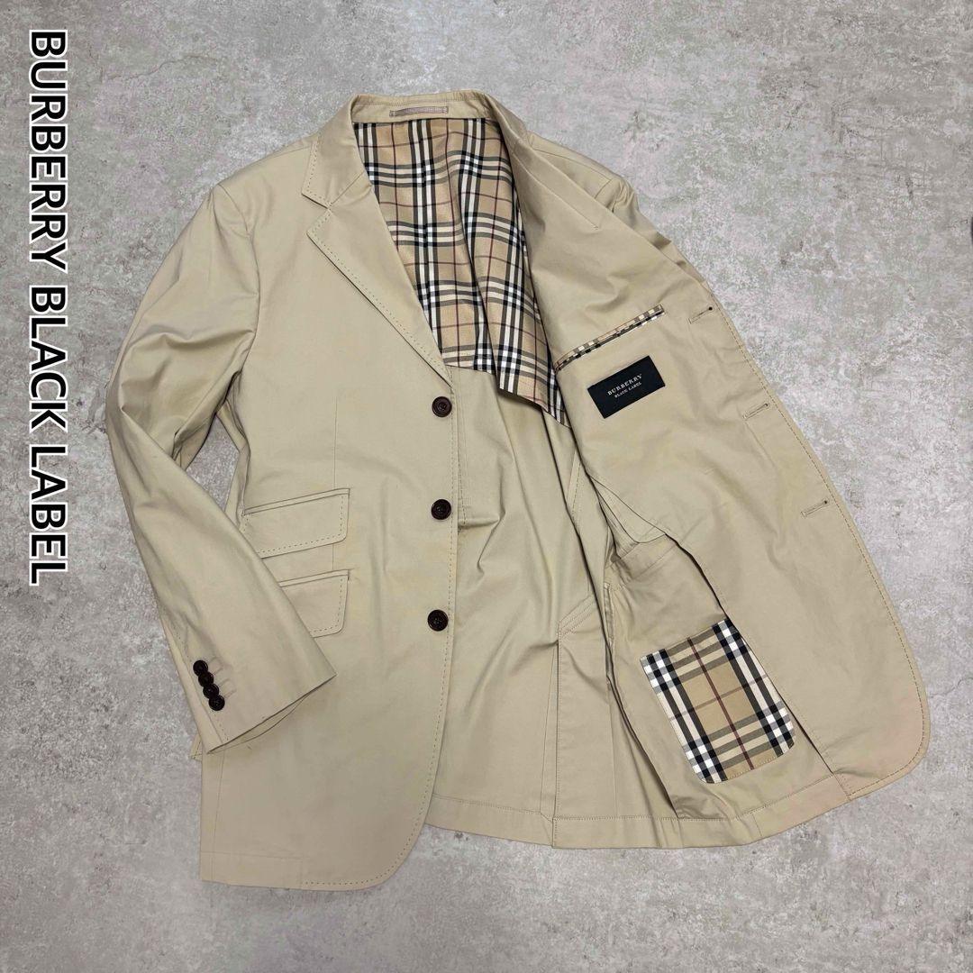 バーバリーブラックレーベル テーラードジャケット ノバチェック 3B S