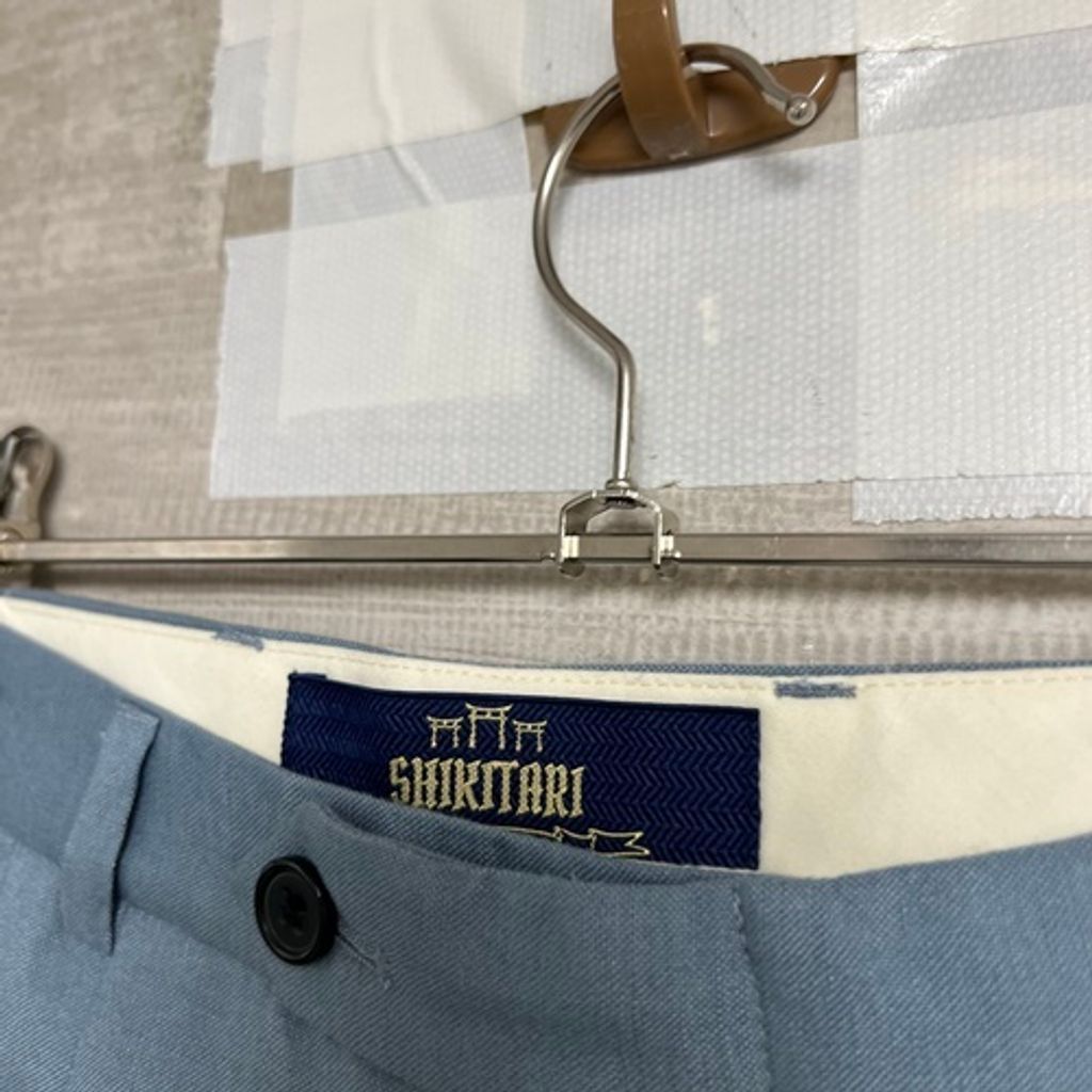 パンツ shikitari MIX TUCK DESIGN WIDE STRIPE SLACKS【BLACK】 | SHI