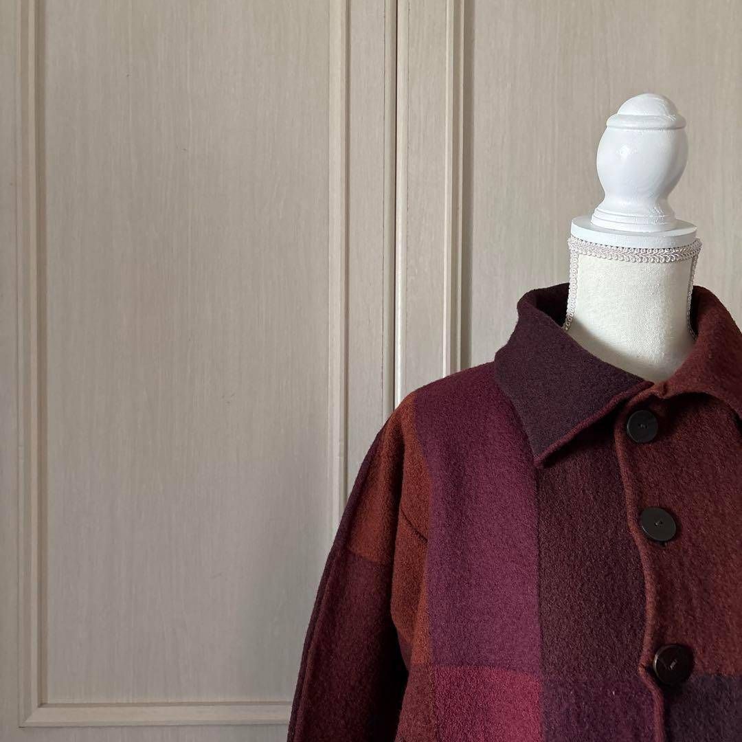 ヨーガンレール JURGEN LEHL ロング コート ウール レッド 赤 jacket