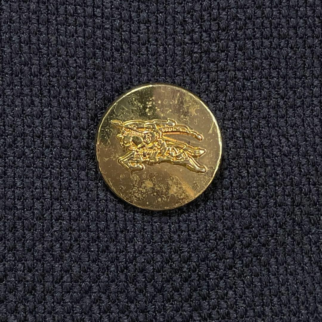 最高級 90s バーバリーズ 紺ブレザー 金ボタン ダブル カシミヤ混 A7