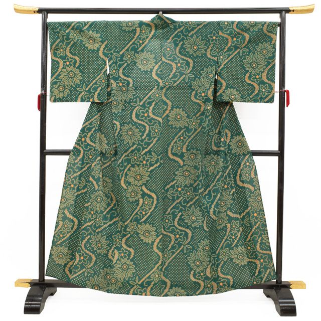 中古】 夏物 本場有松鳴海絞り 浴衣 リサイクル 有松 ゆかた 絞り 木綿