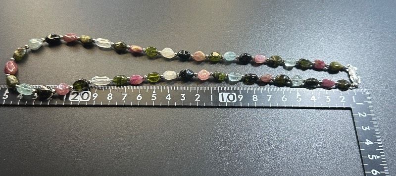 トルマリン　ネックレス　ブレスレット　まとめ売り　シルバー刻印 vintage】トルマリン ネックレス シルバー金具 シルバービーズ 刻印 GT