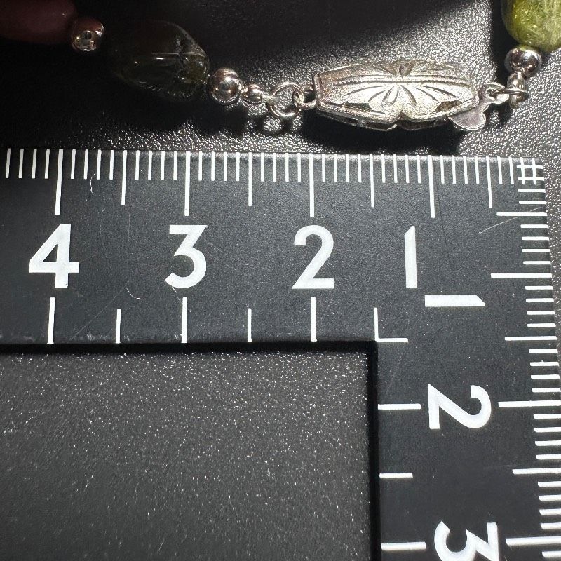 トルマリン　ネックレス　ブレスレット　まとめ売り　シルバー刻印 vintage】トルマリン ネックレス シルバー金具 シルバービーズ 刻印 GT