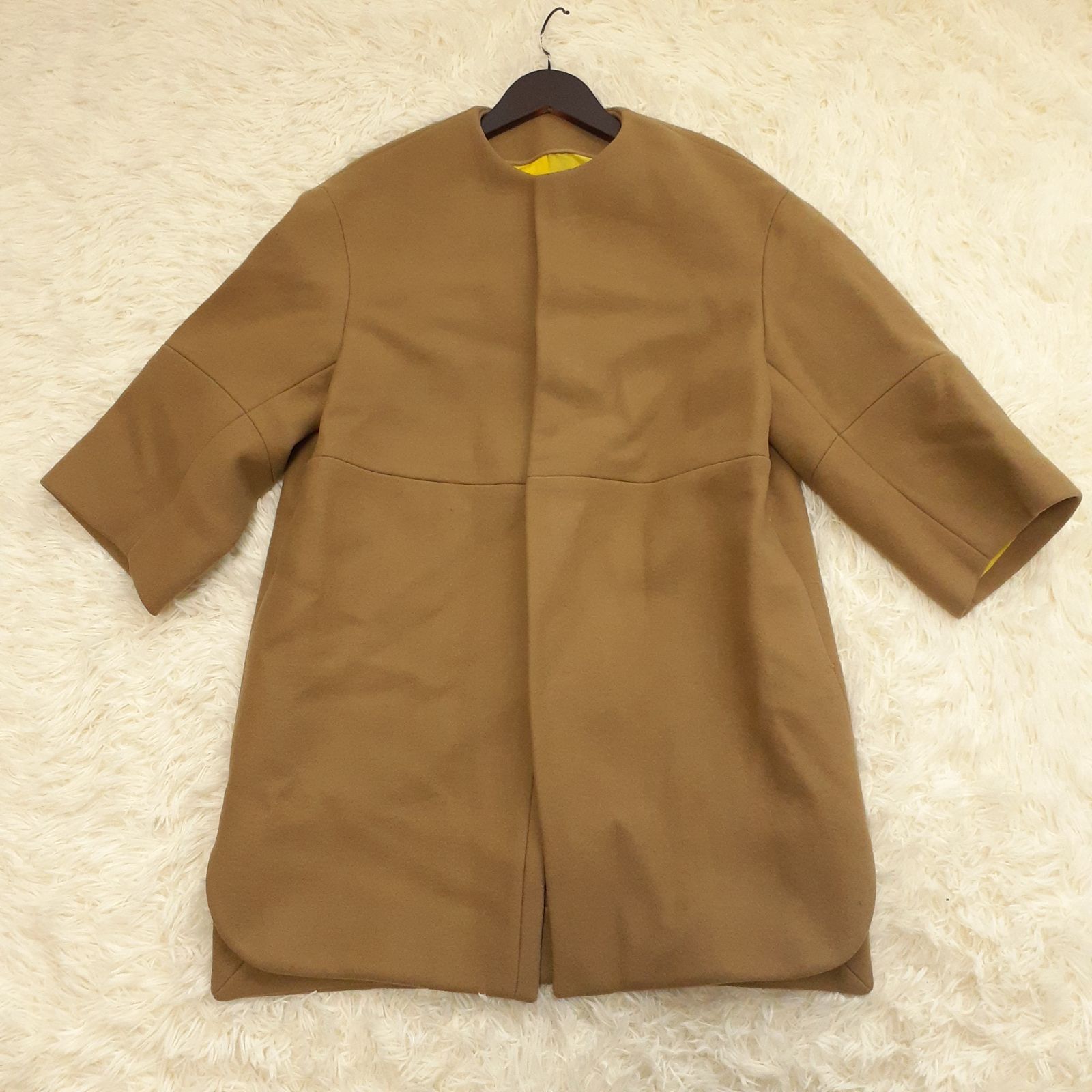訳あり！ Drawer ドゥロワー ウール ノーカラーコート 36 - メルカリ
