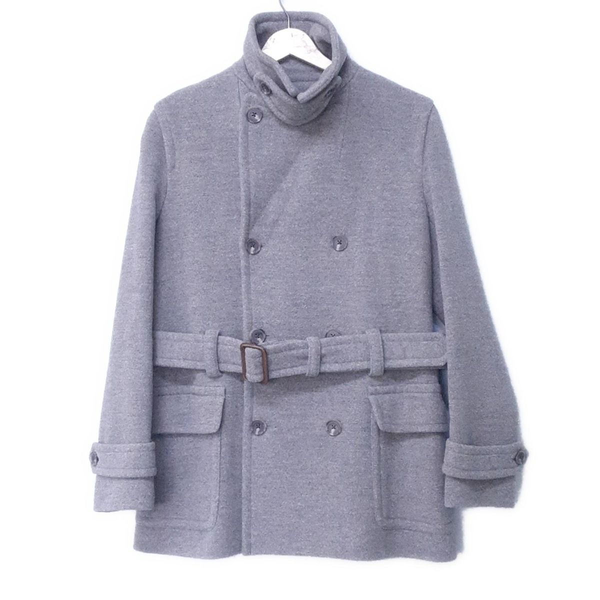 新品38R ラルフローレンPコート グレー RalphLauren(ラルフローレン) Pコート メンズ美品 - グレー 長袖/冬