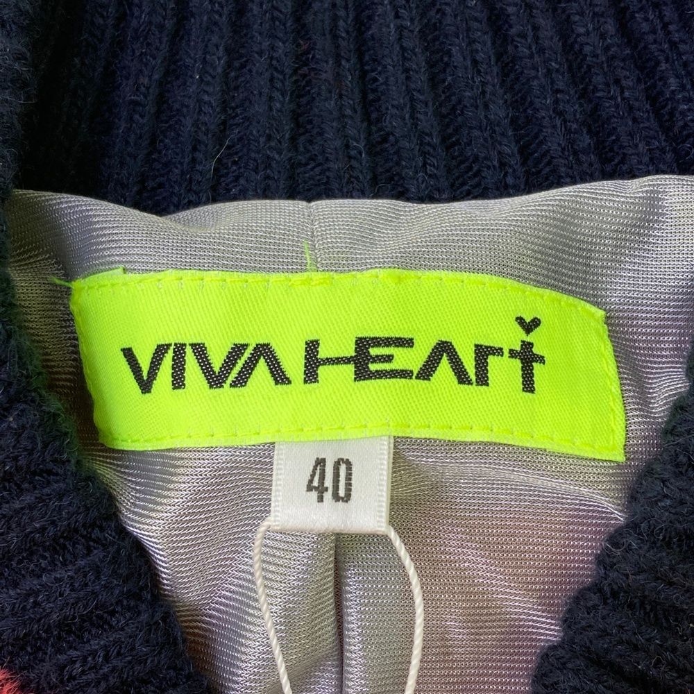 VIVA HEART セットアップ サイズ：40 VIVA HEART ビバハート 裏地付 長袖 ニット ジップ