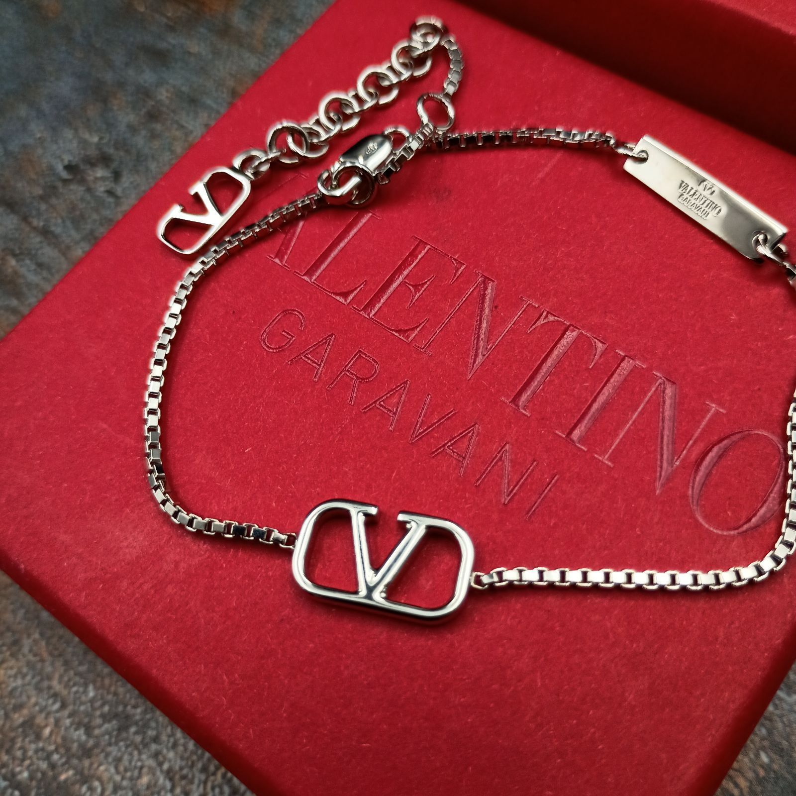 VALENTINO ヴァレンチノ ブレスレット メンズ Vロゴ シグネチャー