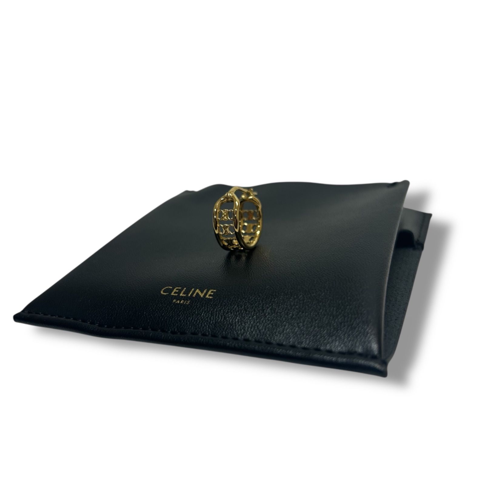 CELINE セリーヌ トリオンフ フープピアス ゴールド WSM2262 ケース