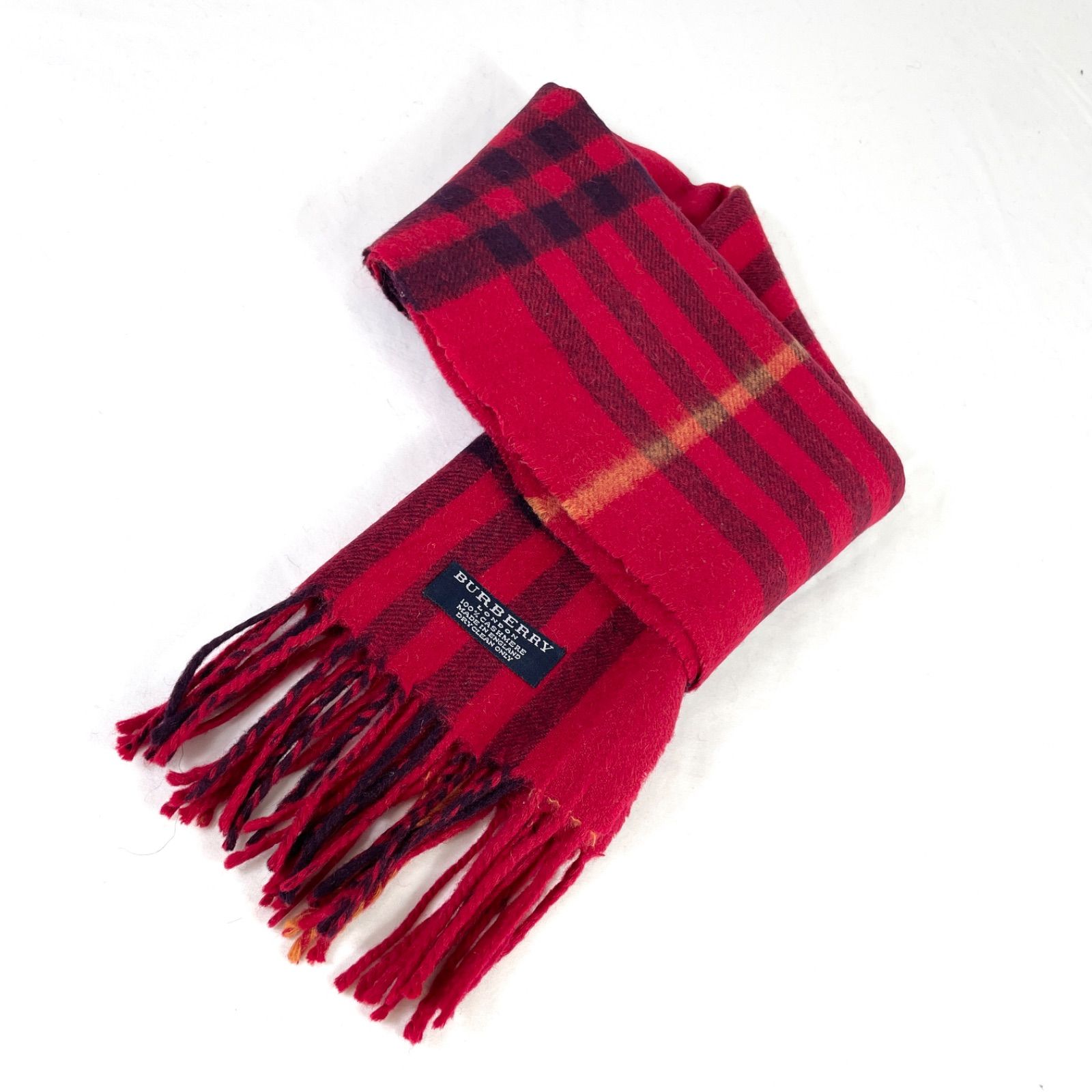 t2031 バーバリーロンドン マフラー チェック カシミア100