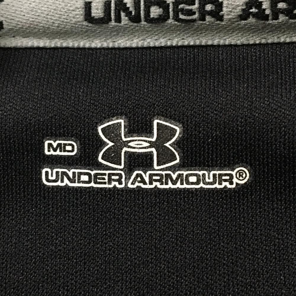 【 アンダーアーマー 】（MD）新品未使用品：フリースジャケット GOLF アンダーアーマー ジャケット 黒 ロゴグレー 裏フリース メンズ MD