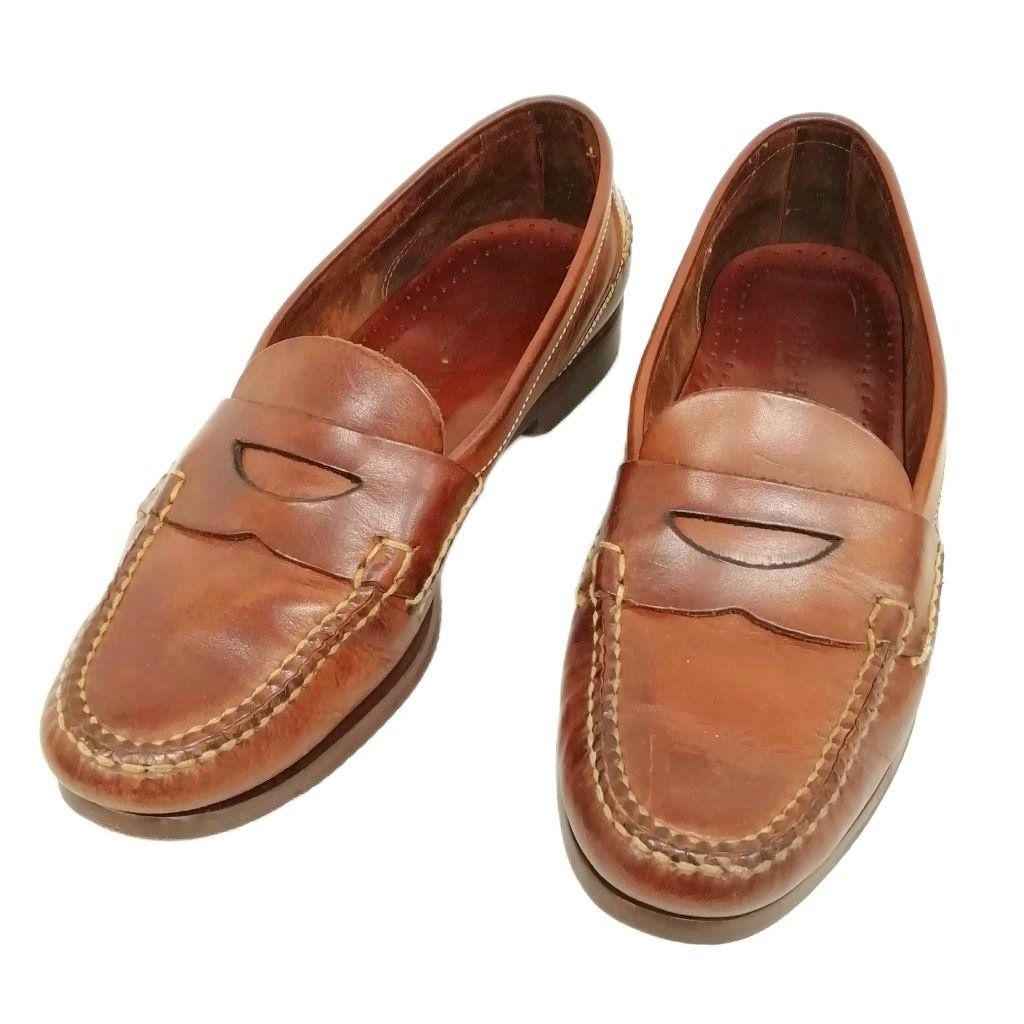 COLEHAAN コールハーン レザーローファー ８M キャメル メンズ 靴 革 COLEHAAN コールハーン レザーローファー 8M キャメル メンズ 靴 革