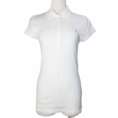 Burberry's レディースL ホワイト ポロシャツ 半袖 三陽商会正規品