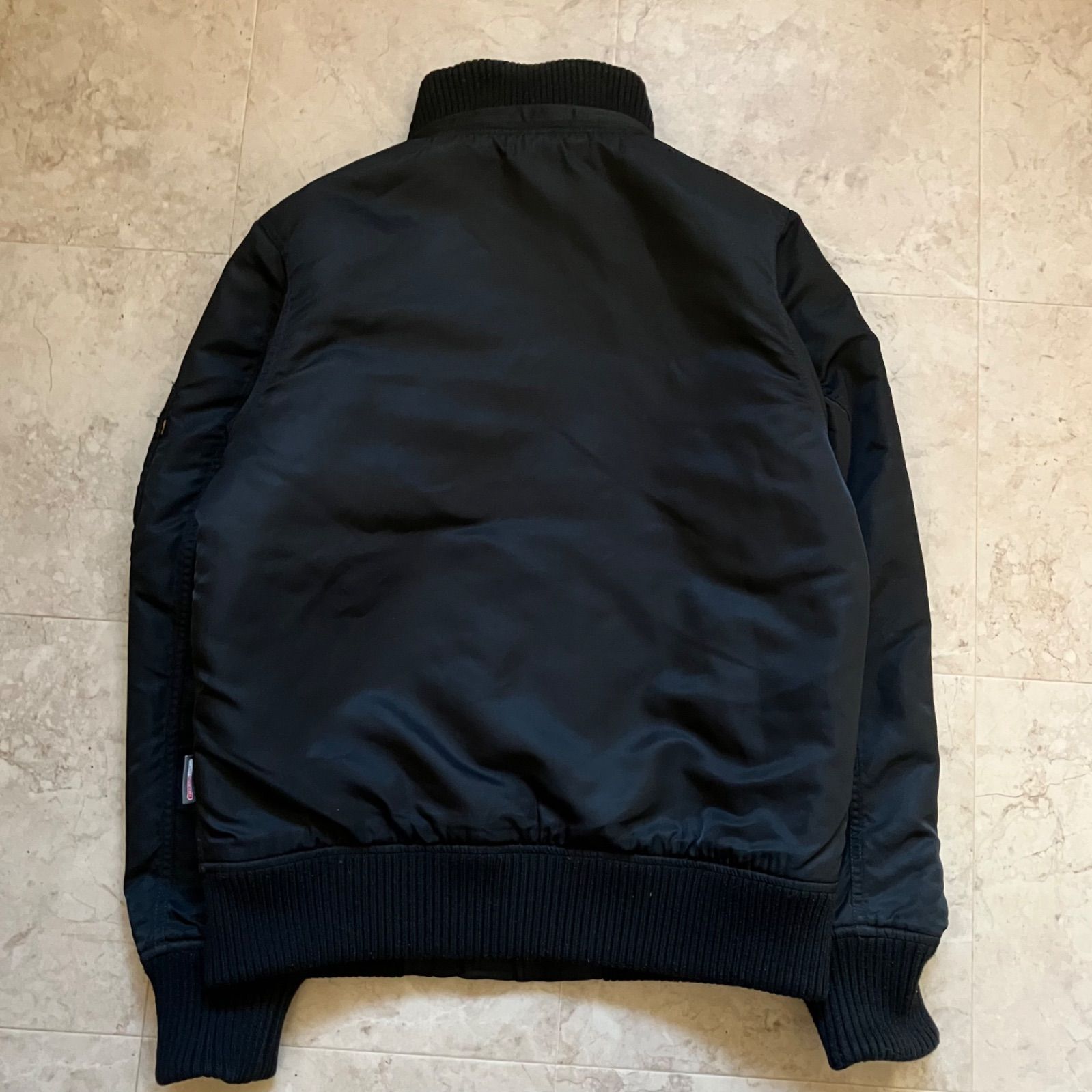 美品】ALPHA INDUSTRIES フーデッドリブジャケット Mサイズ フライト 