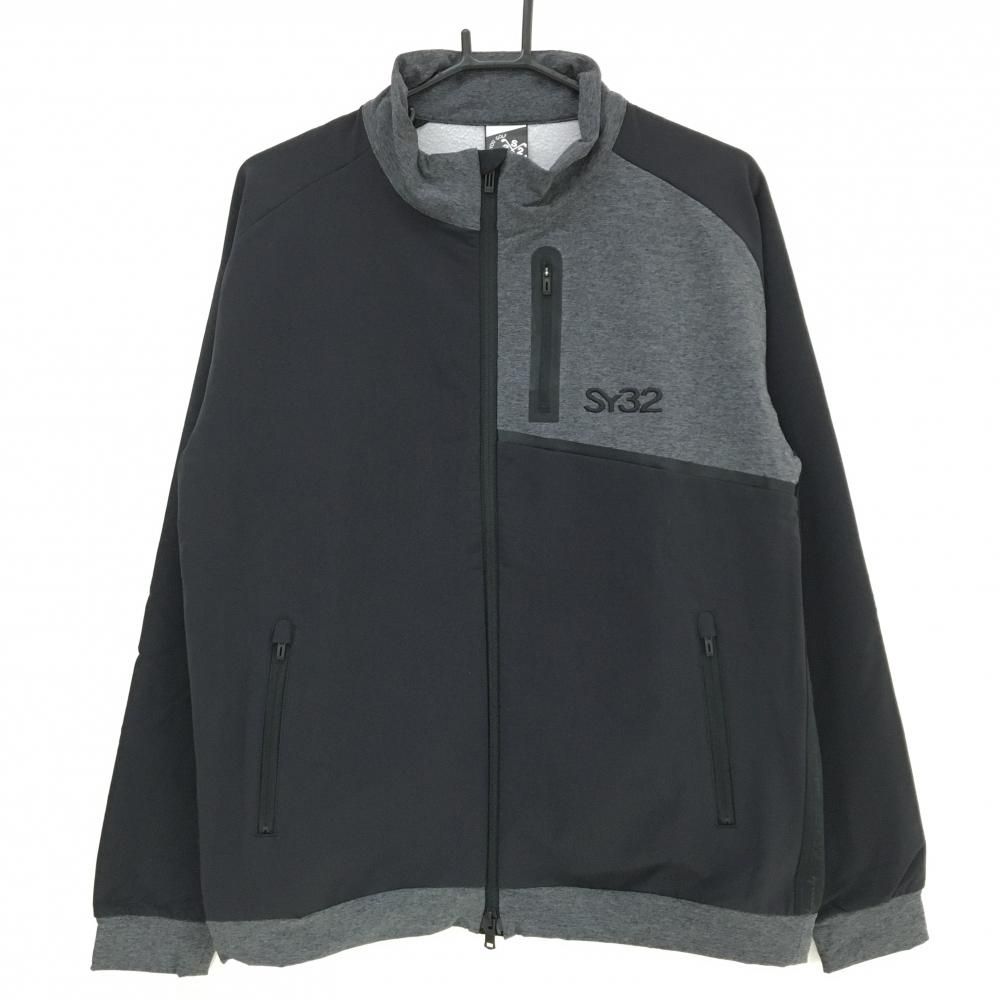 新品】SY32 ジャケット 黒×杢グレー 裏起毛 撥水 保温 ストーム