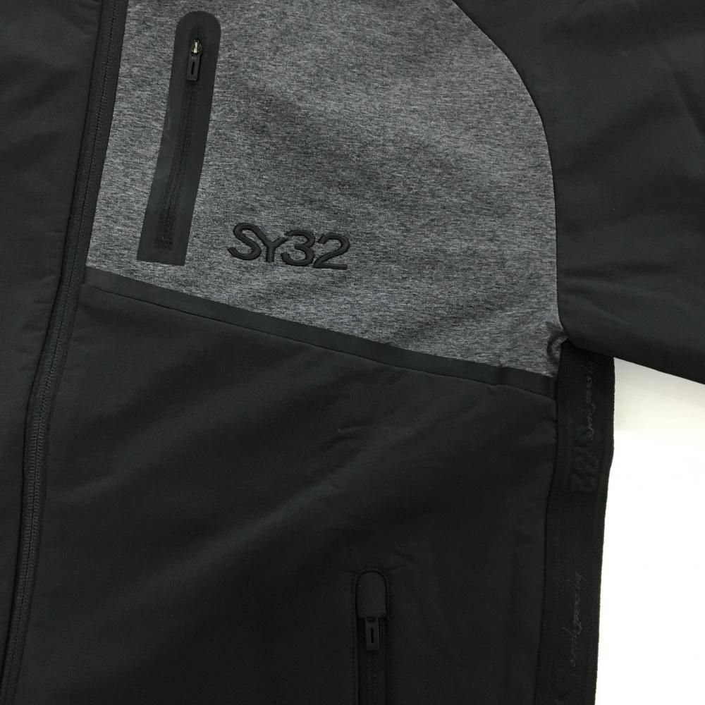 新品】SY32 ジャケット 黒×杢グレー 裏起毛 撥水 保温 ストーム