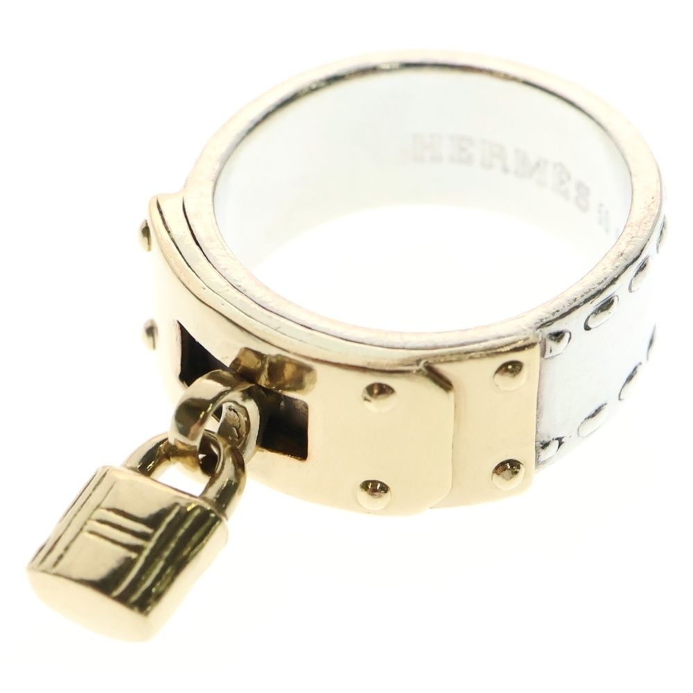 HERMES ケリーリング コンビ 指輪 シルバー/ゴールド Kelly エルメス （HERMES） ケリー リング カデナ Ag925/Au750 18K
