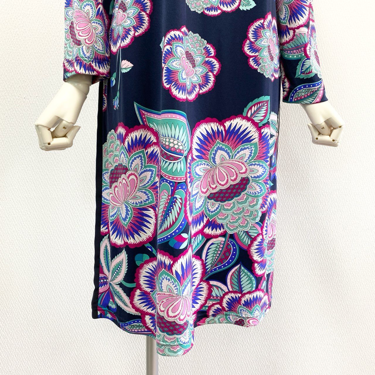 3K18 LEONARD PARIS レオナール インポートライン ロングワンピース