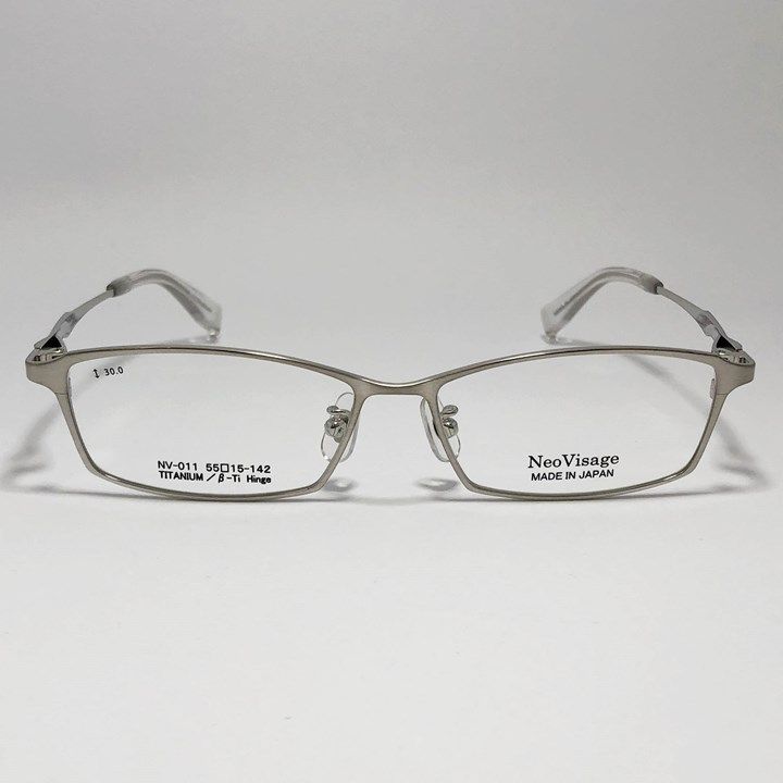 Neo Visage ネオビサージュ NV011-3-55 メガネ フレーム 国産 日本製 made in Japan メンズ レディース シルバー リビジョン製レンズでお好きなサングラス作成可能 Neo Visage ネオビサージュ NV011-3-55 メガネ フレーム 国産 日本製