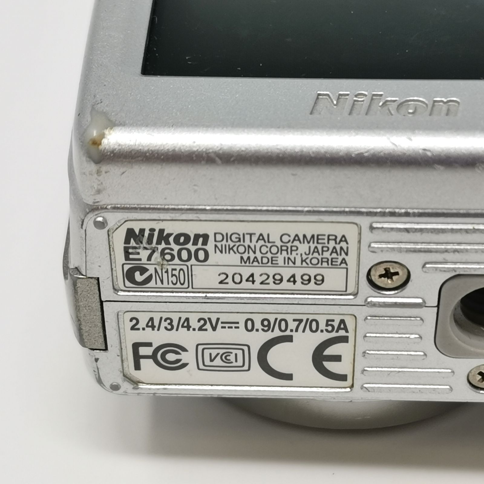 動作確認済】Nikon ニコン COOLPIX E 7600 単3電池 動作確認済】Nikon