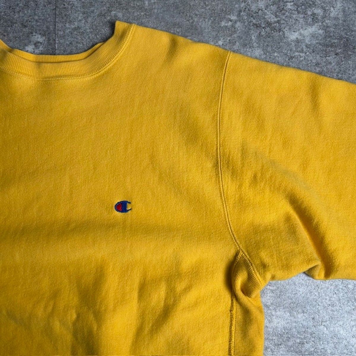Champion チャンピオン イエロー コットン アメリカ製 USA製 リバース