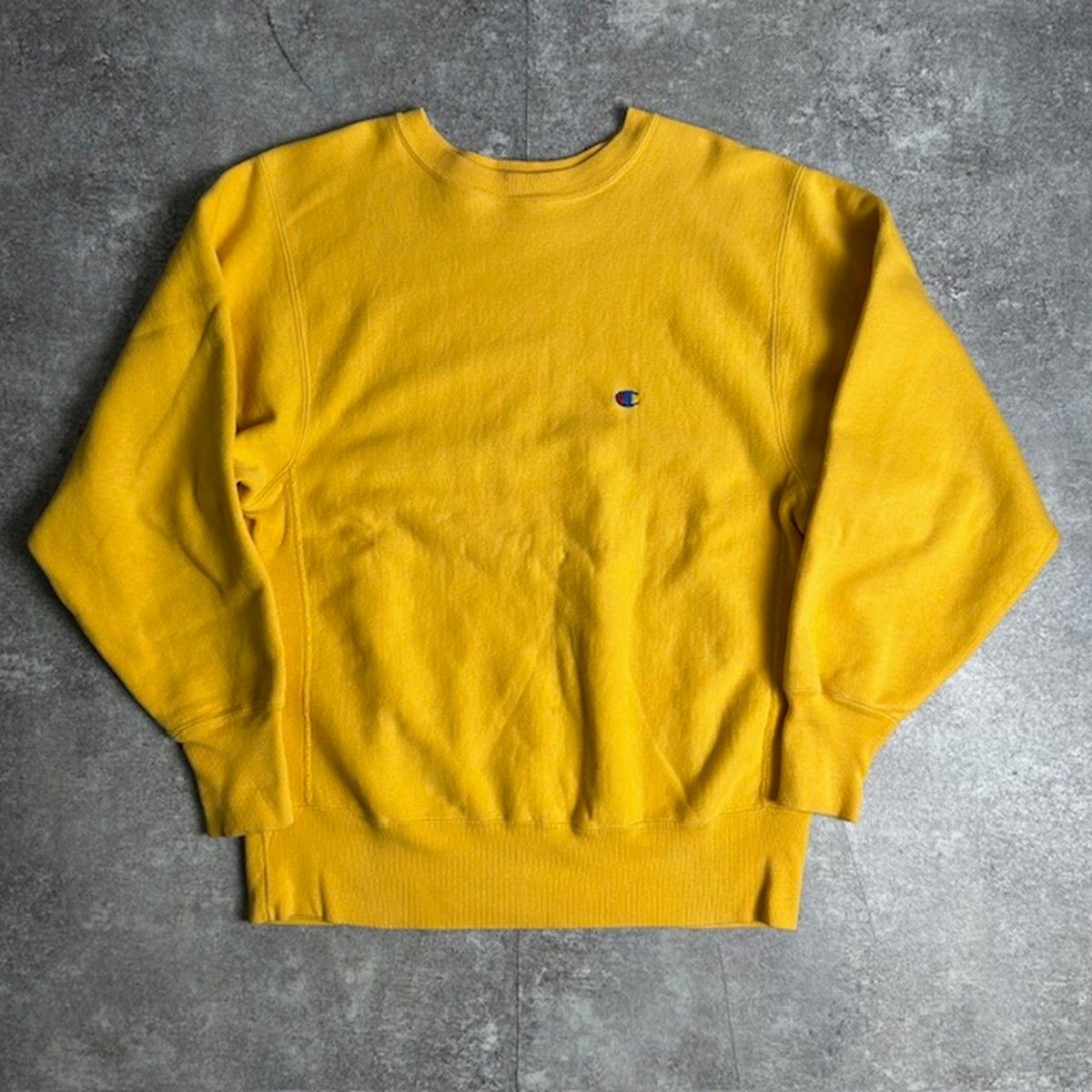 Champion チャンピオン イエロー コットン アメリカ製 USA製 リバース