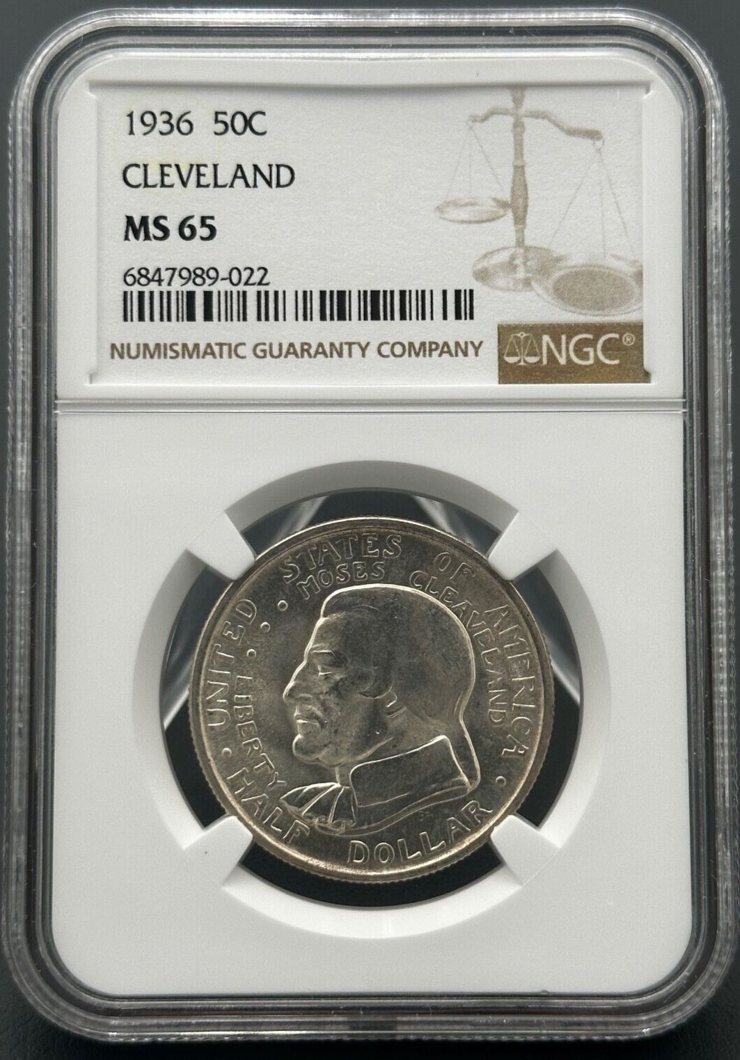 1936年 P クリーブランド記念 90% 銀貨 ハーフドル NGC MS65 - メルカリ