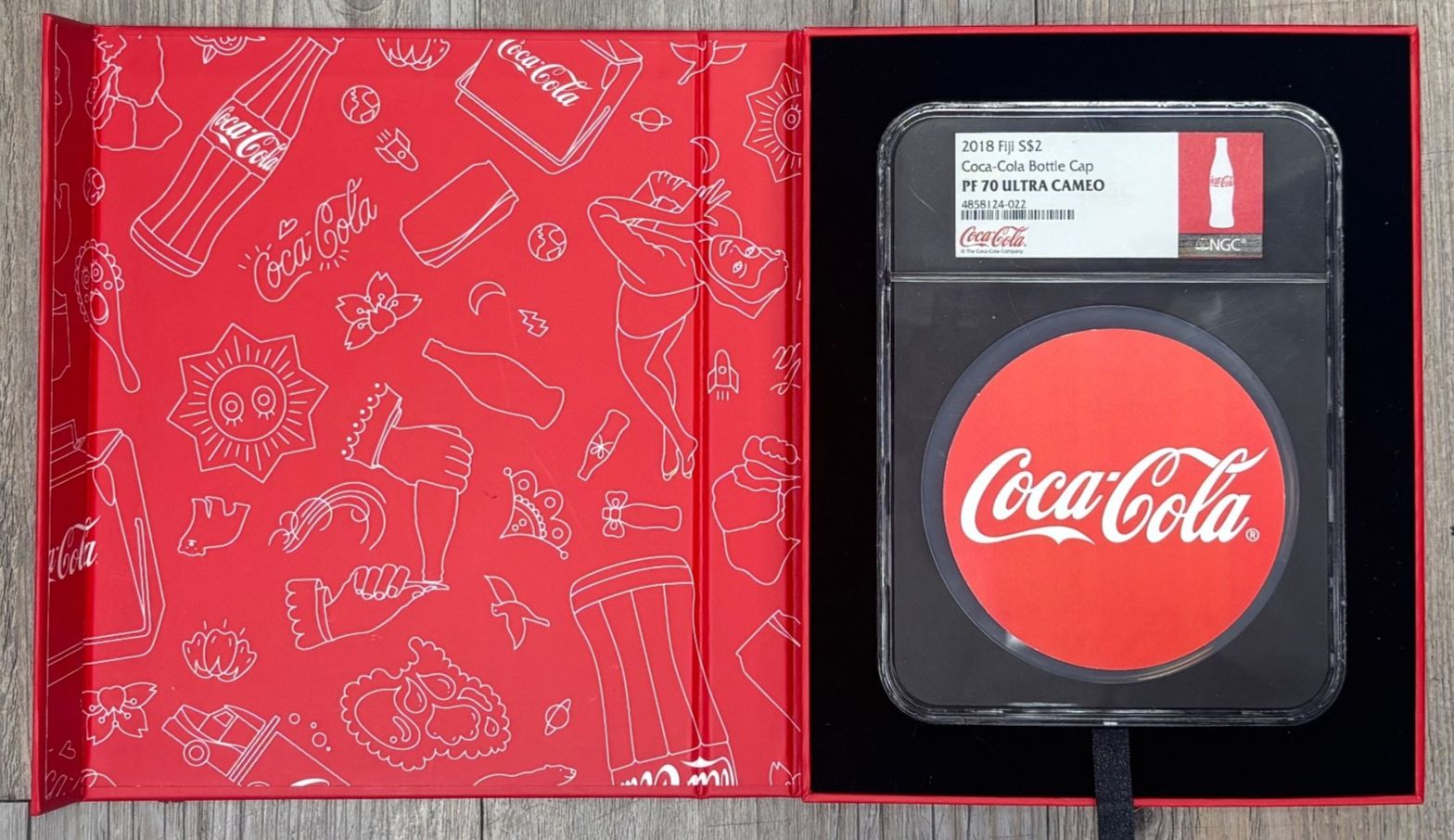 2018年 2ドル フィジー 1オンス シルバー コカコーラ ボトルキャップ