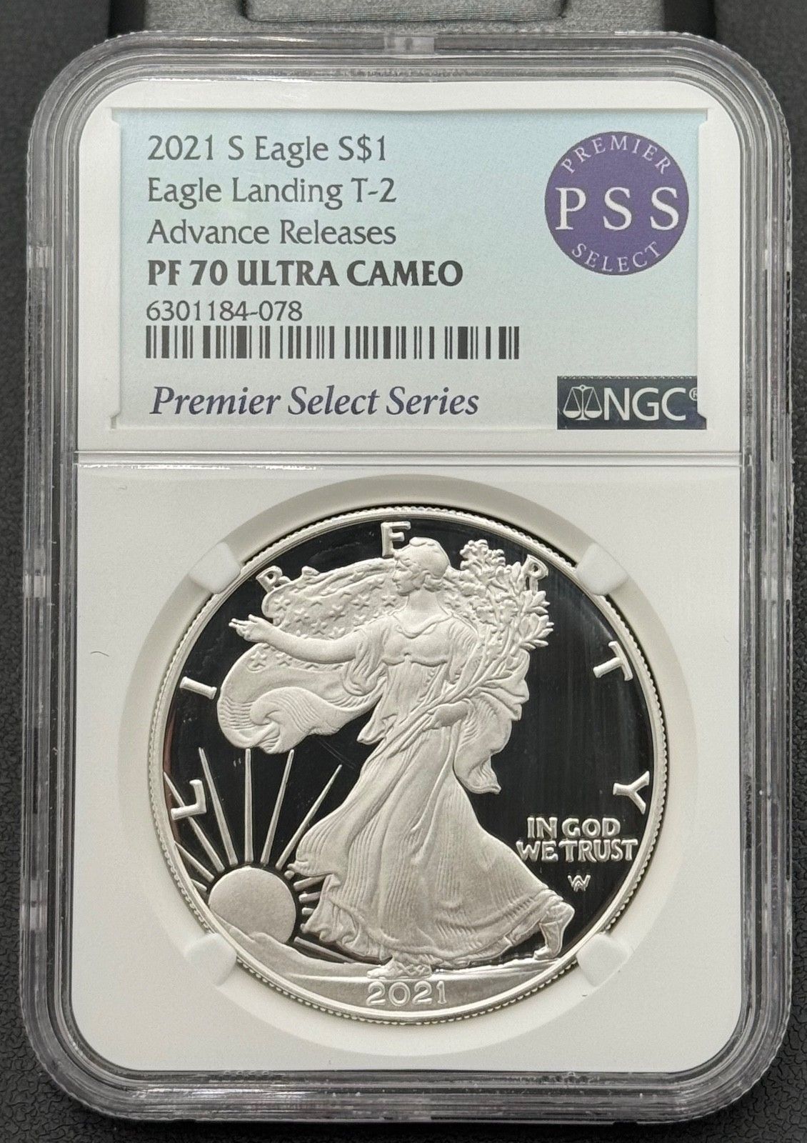 2021 S 1ドル プルーフ アメリカン シルバー イーグル タイプ2 NGC PF