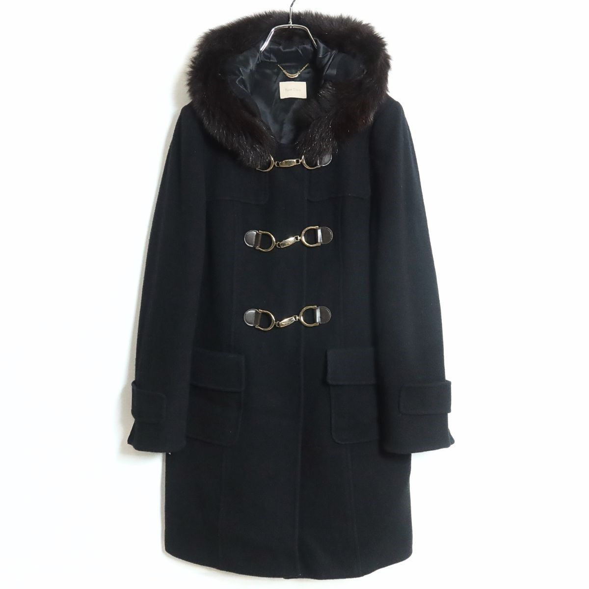 ローズティアラ☆あったか可愛い♪ ファーフード付きダッフルコート