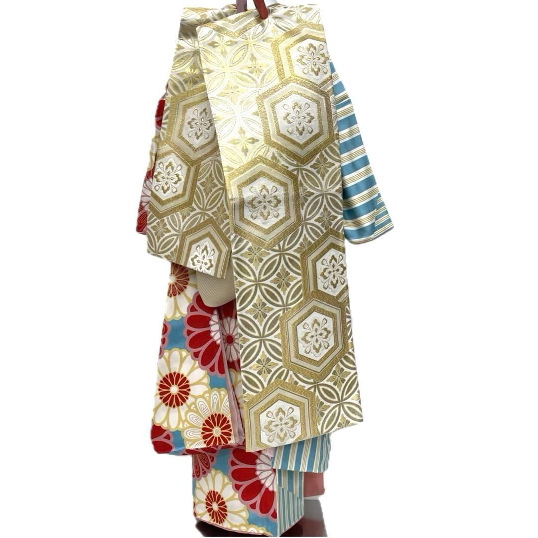 着物と帯 時流】L25898t◇正絹 振袖7点◇必要な物全て揃うセット