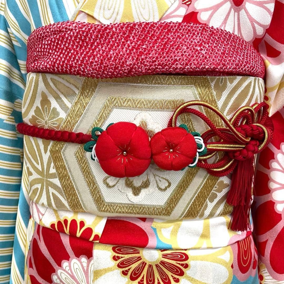 着物と帯 時流】L25898t◇正絹 振袖7点◇必要な物全て揃うセット